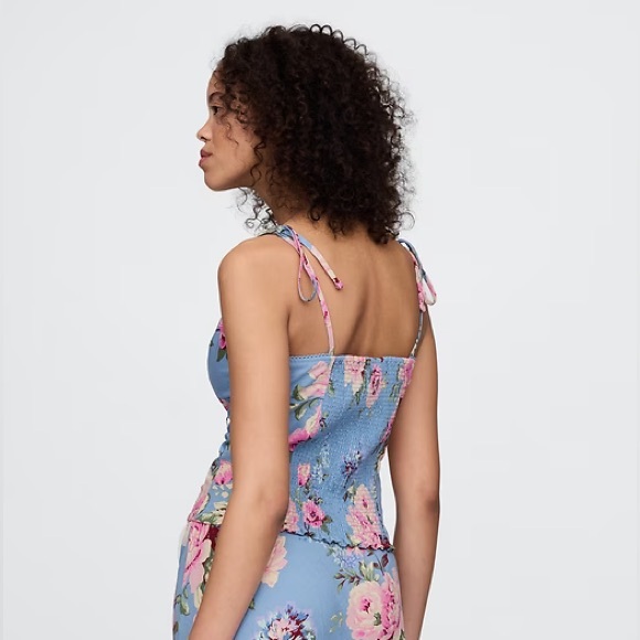 NWT Gap Linen-Blend Tie-Strap Cami - Picture 3 of 5